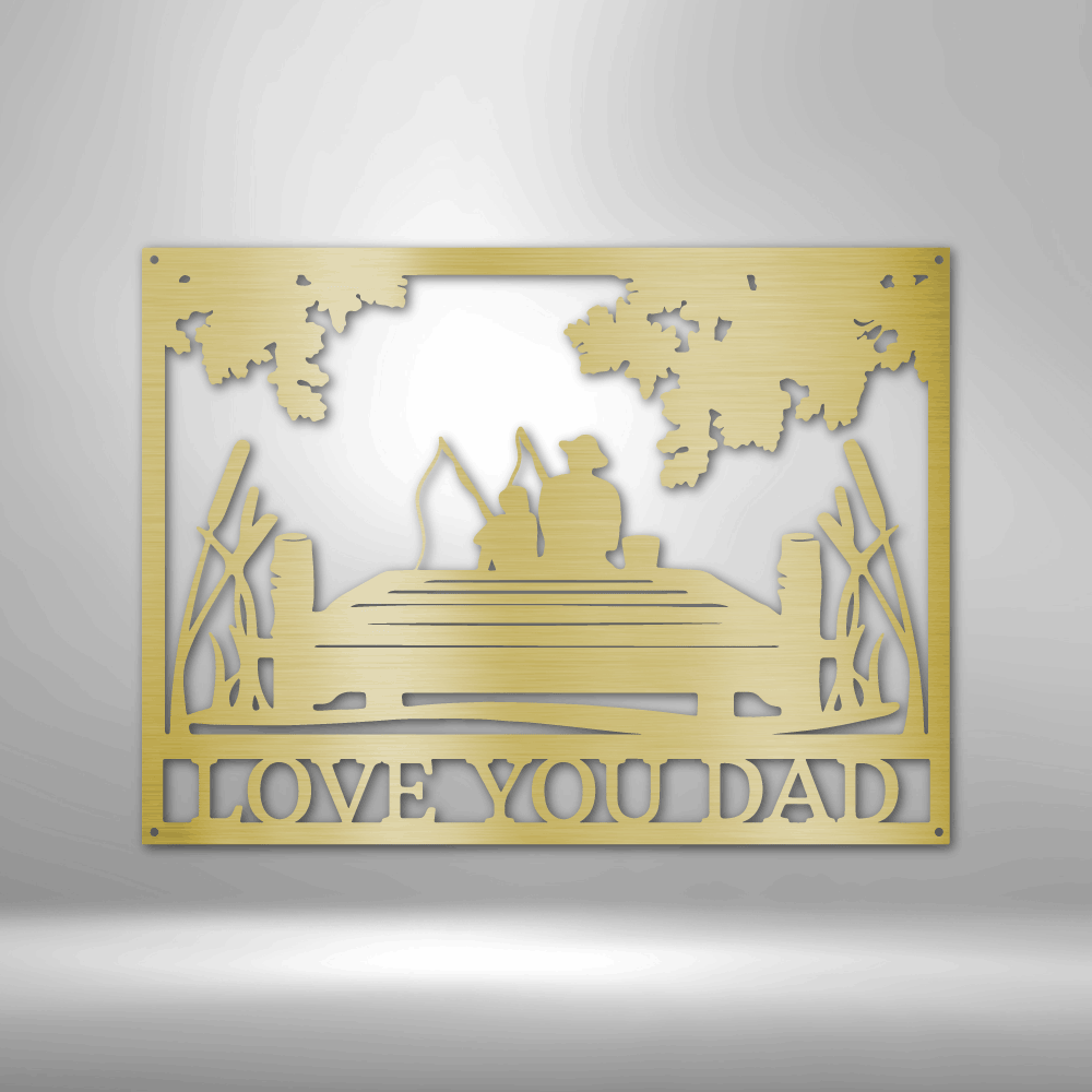 Fishing Buddies Monogram - Steel Sign